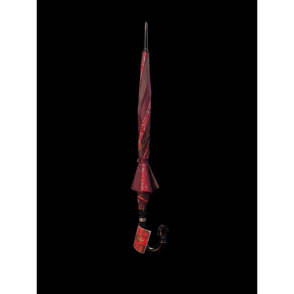 NWT Vintage Aramis Chess Umbrella "It's Your Move" Horse Head Knight Handle